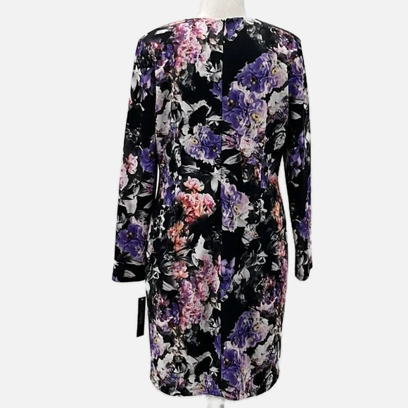 Maia Floral Print Scuba Knit Sheath Dress - NEW - Size 12 - Picture 5 of 9